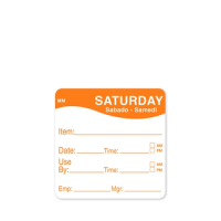 Shelf Life Label Saturday 2x2" Move Mark