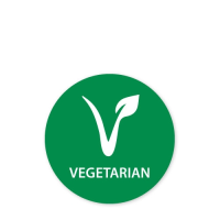 25mm Removable Label - VEGETARIAN