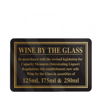 Wine By The Glass 125,175 &250ml Sign 110x170mm