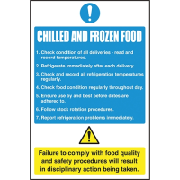 Chilled & Frozen Foods Notice Sign S/A 300x200mm