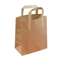 Brown Kraft Medium SOS Carrier Bag 8.5x13x10"