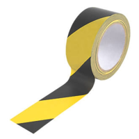 Black and Yellow Hazard Adhesive Tape 50mmx33m