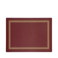 Red Melamine Std Table/Place Mat Gold Border
