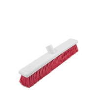 Washable Broom Head Stiff Bristles 12" Red