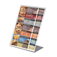 A4 Angled Portrait Poster/Menu Holder Acrylic 