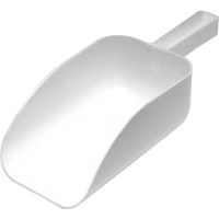 Plastic Flat Bottom Scoop White 23cm 