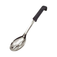 18/10 S/S & Black Handled Slotted Spoon
