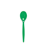 Standard Polycarbonate Dessert Spoon Em/Green 20cm