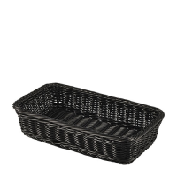 Polywicker Rectangular Display Basket Black GN 1/3