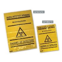 Yellow Clinical Waste Sack Biohazard Heavy Duty