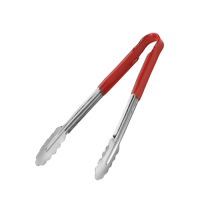 Utility Tongs Red Grip Handle 300mm (Vinyl Coated)