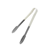 Utility Tongs White Grip Handle 300mm (Vinyl Coat)