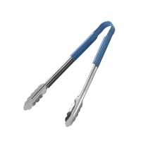 Utility Tongs Blue Handle 300mm (Vinyl Coated)