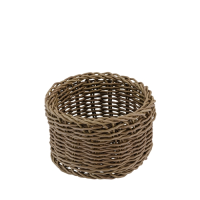 Poly Wicker Round Basket 18x9.5cm