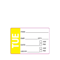 Shelf Life Label Tuesday 7.6 x 5.1cm