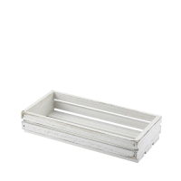 White Wash Wooden Display Crate 25 x 12 x 5cm