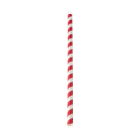 Paper Jumbo Red Stripe Straw Straw 9" 23cm 8mmBore