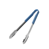 Utility Tongs Blue Handle 240mm (Vinyl Coated)