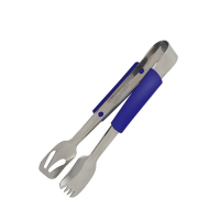 Serving Tongs - Buffet - S/S & Blue Handle