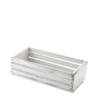 White Wash Wooden Display Crate 25 x 12 x 7.5cm