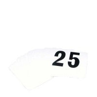 Banquet/Table Numbers PVC White 1-25 (pk25)