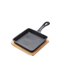 Artes? Cast Iron 15cm Small Fry Pan with Board