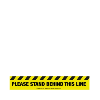 Please Stand Behind This Line Floor Sign 600x100mm