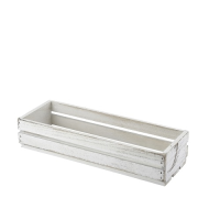 White Wash Wooden Display Crate 34 x 12 x 7cm