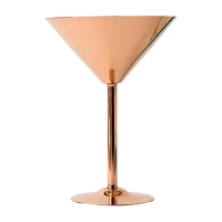 Solid Copper Martini Glass with nickel lining ..