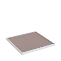 Trafalgar White and Taupe Sqaure Plate 30.5cm