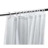 Satin Stripe Shower Curtain 180x180 Ivory No Rings