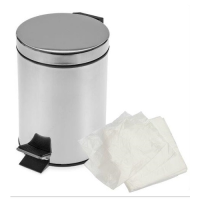 Pedal Bin Liner Economy White 11 x 17 x 17" 15LR