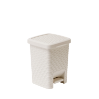 Rattan Effect Bathroom Pedal Bin Calico