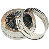 Round Pastry Cutters Fluted 4"/10cm Max