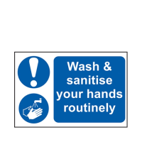 Wash & Sanitise Your Hands Routinely 300x200mm