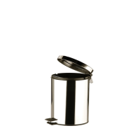 Round Chrome/Polished Pedal Bin 3L