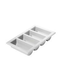 Canteen Cutlery Tray 4 Comp Grey 53x32.5x10cm