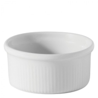 Titan Ribbed White Ramekin 8cm 3" 3.75oz 11cl