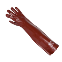 Heavyweight Gauntlet PVC Glove Red 22"