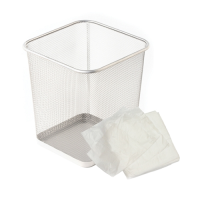 Square Bin Liner-White 375x600x600mm (15x24x24")LD