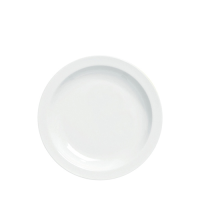 Pure White Narrow Rim Plate 23cm (9") 
