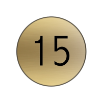 Gold Table Number Disc 11-20 38mm