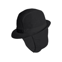 Black Trilby Hat with Snood - Medium