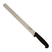 Carving Knife 12" Serrated Edge Black