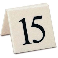 Table Numbers Black on White (1-10)