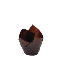 Tulip / Petal Muffin Cases Brown 160mm