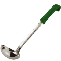 Soup Ladle - Buffet - S/S & Green Handle