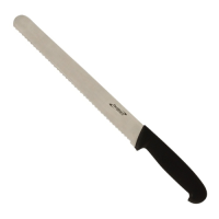 Carving Knife 10" Serrated Edge Black