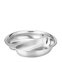 Round S/S Food Pan 2 Div for Chafer 