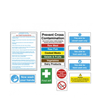 Junior Catering Health & Safety Sign 10 Piece Pack